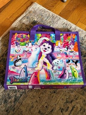 Lisa Frank Art Case Tikanni 2022 Trifold Portfolio with Crayons